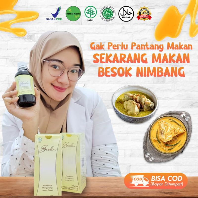 MADU BEESLIM Herbal Alami Untuk Menurunkan Berat Badan Membakar Lemak bee slim madu diet BPOM pelang