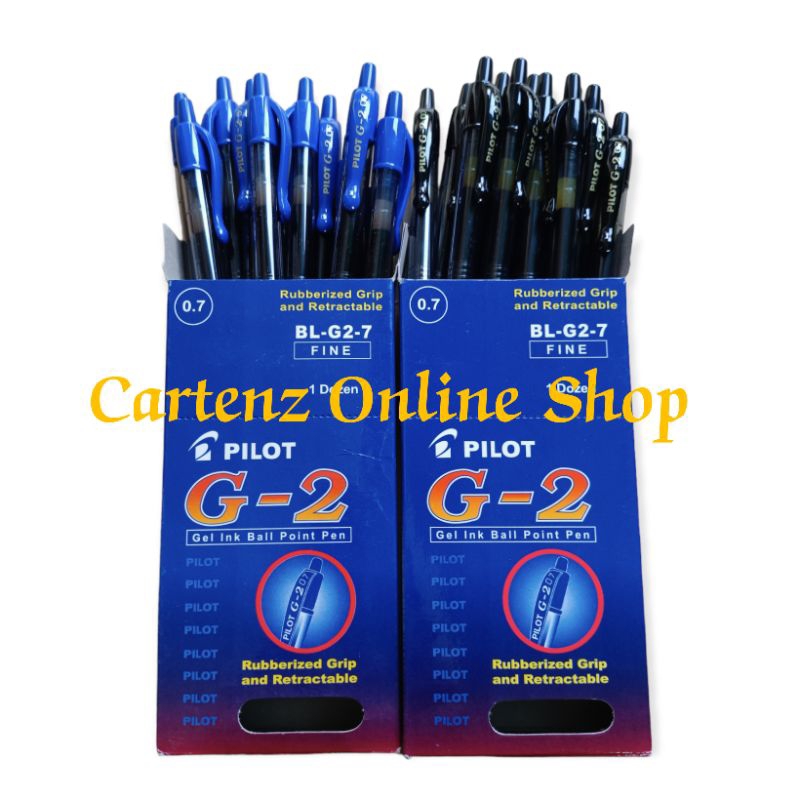 

[1PACK] Pulpen Pilot G2 0.5/0.7 Retracable / Pilot BL-G2 (12Pcs) JunDW