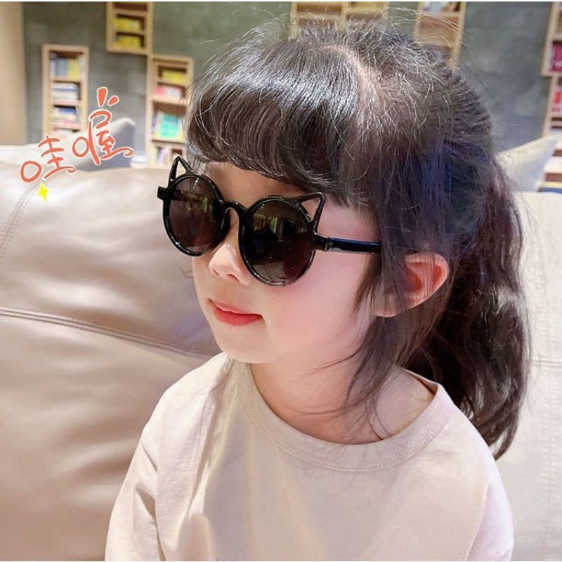 Kacamata Anak Fashion Mata Kucing Kacamata Hitam Lucu Anak Cat Eye