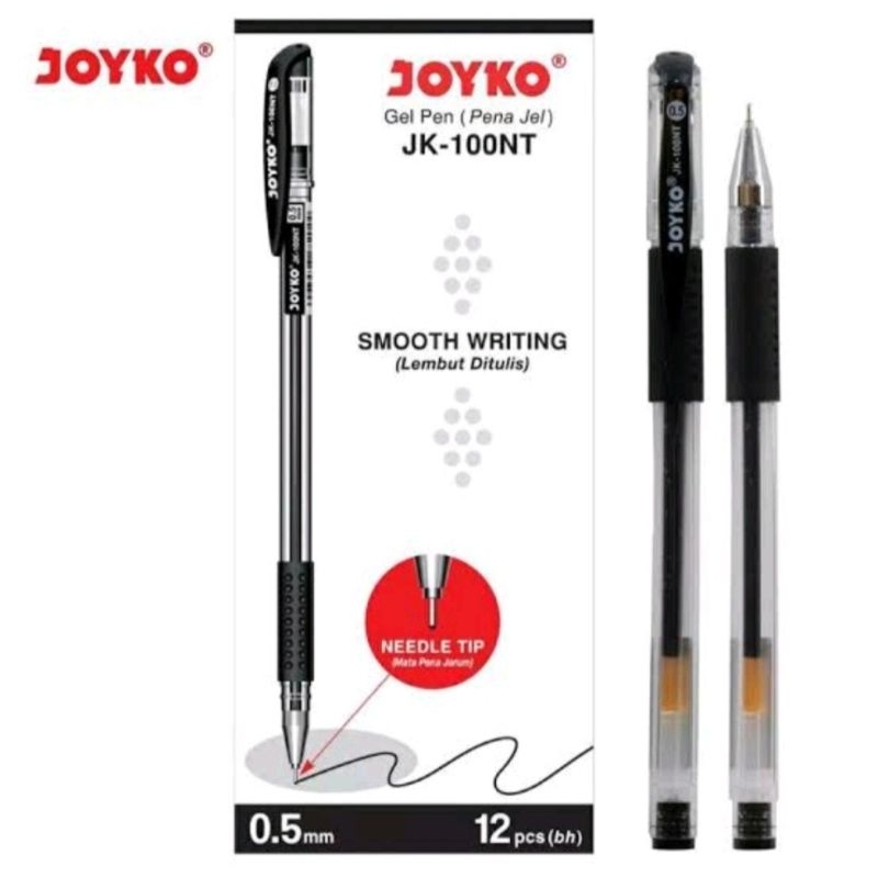 

( PER LSN ) PULPEN JOYKO JK 100NT / PEN GEL JK 100 / PULPEN HITAM 0.5 MM