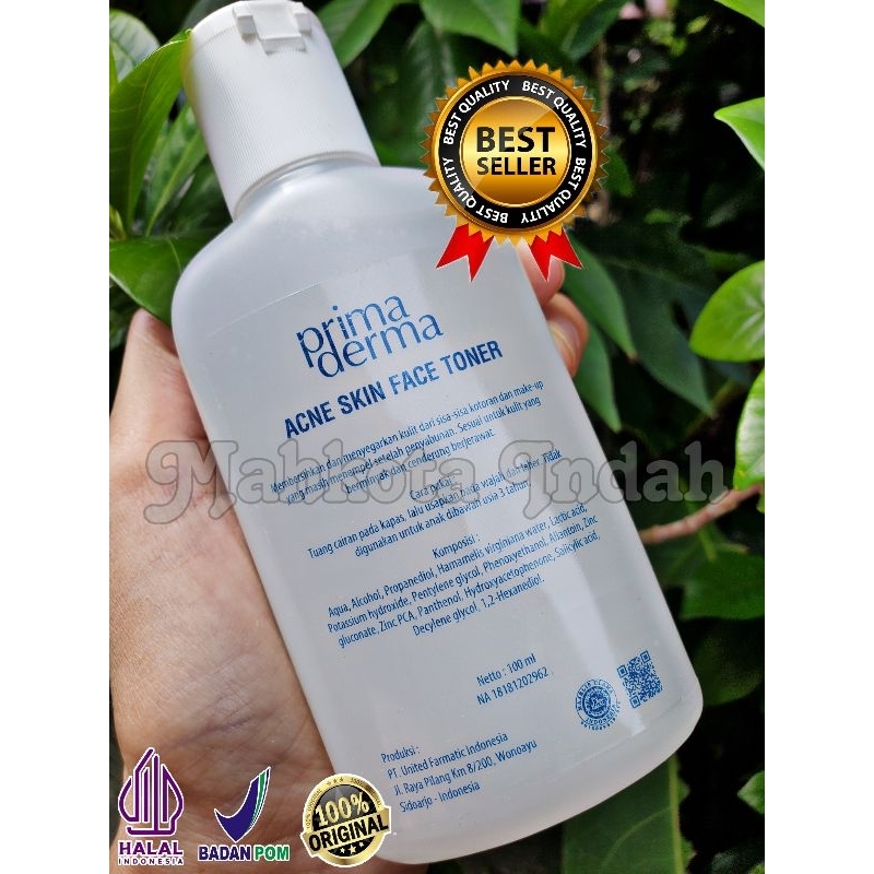 Acne Skin Face Toner PRIMADERMA TONER ACNE Original Bpom Halal Mui Segel 100ml