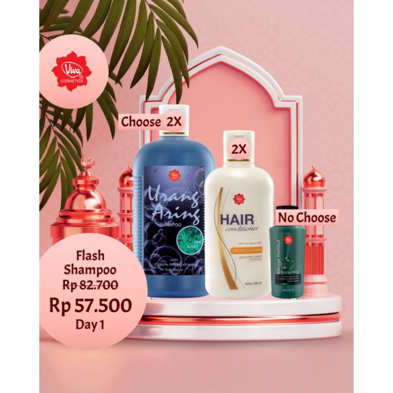 Paket 2 Viva Shampoo 400 ml _(bisa pilih varian)_2 Viva Conditioner 200 ml 1 Viva Hair Orang Aring