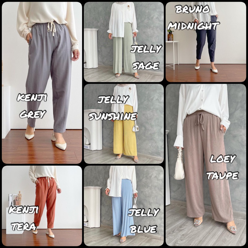 ❗️BISA COD-SIAP KIRIM❗️- JELLY PANTS/ JUDY PANTS / BRUNO PANTS/ LOEY PANTS/ KENJI PANTS ORI BY FIXPO