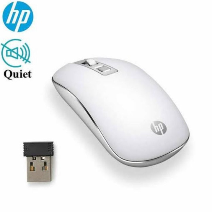 HP S4000 mouse wireless gaming silent click laptop pc macro original 2.4G 1600DPI dengan receiver-Usb /MOUSE HP WIRELESS free baterai