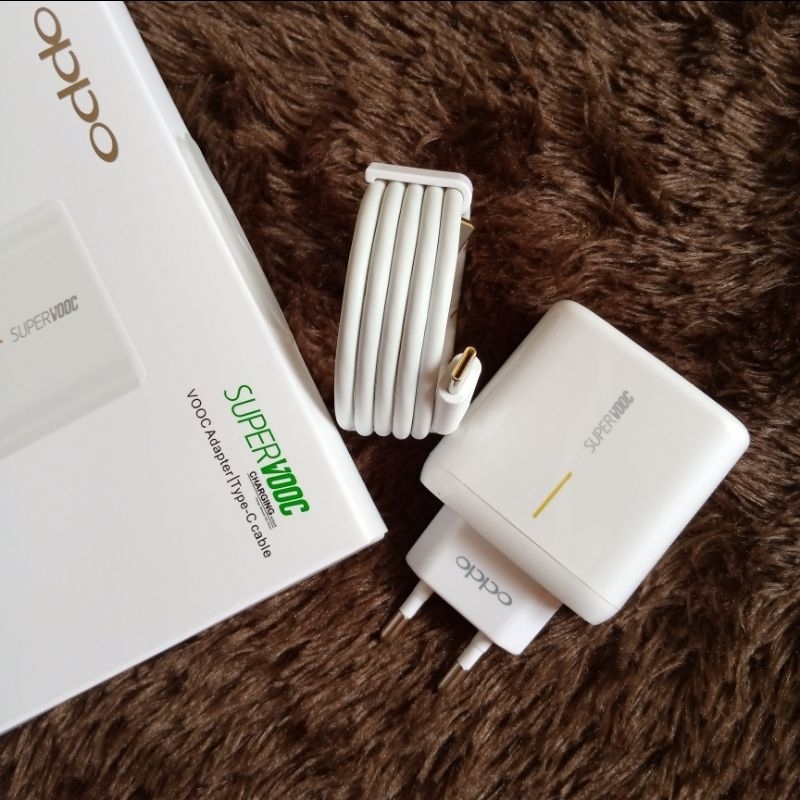 Charger Oppo Super VOOC Type C 80W / 65W / 30W Original 100% Fast Charging