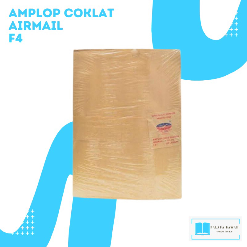 

AMPLOP COKLAT FOLIO / F4 AIRMAIL isi 100 LEMBAR