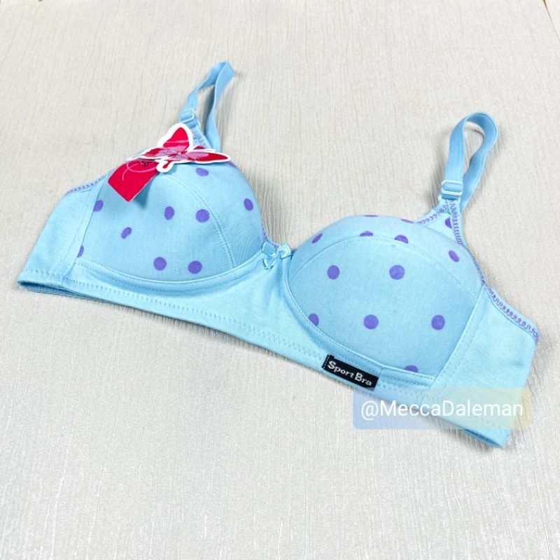 Sport Bra Bh Sport Anak Remaja SD SMP SMA Dewasa Motif Polkadot Murah Tanpa Busa Tanpa Kawat