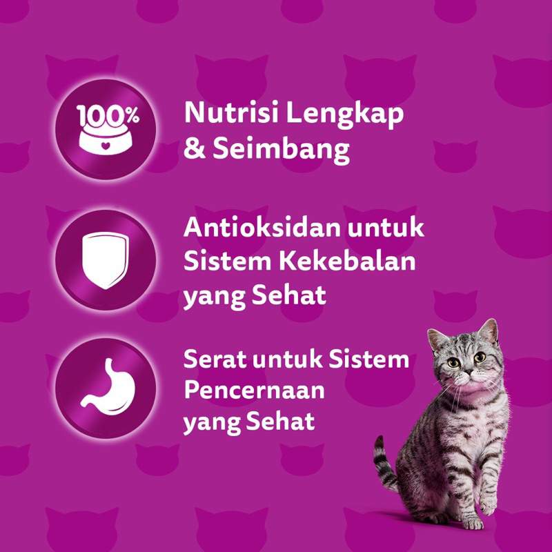 WHISKAS Tasty Mix Makanan Kucing Basah Pouch