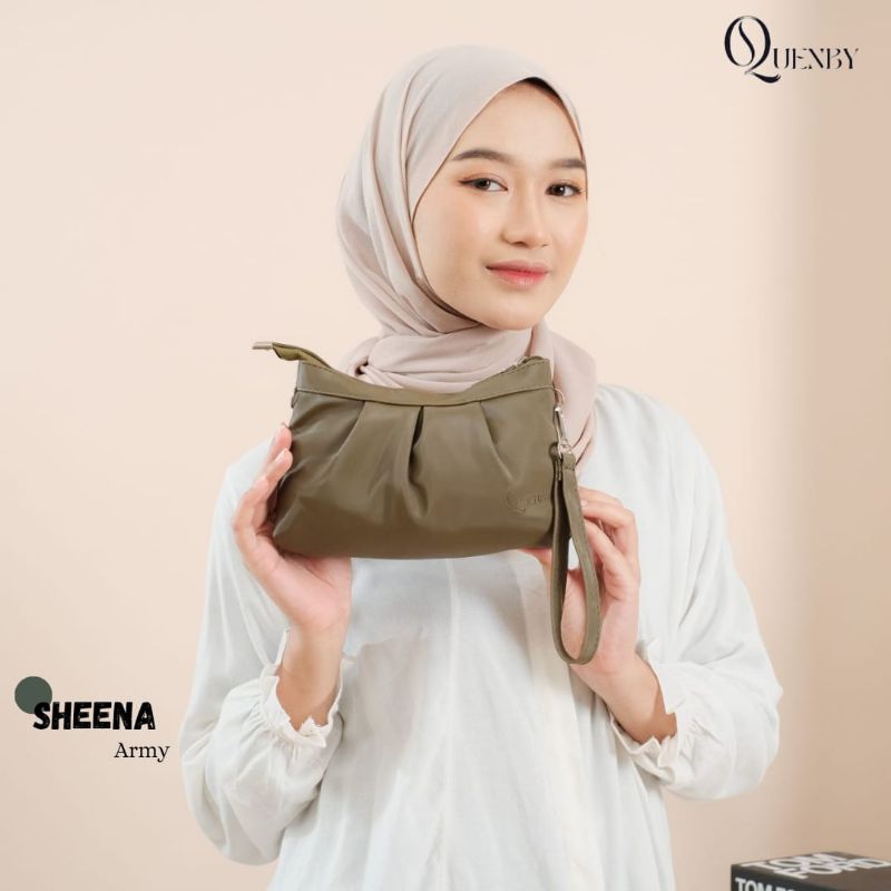 TAS SHEENA BY QUENBY bag pouch chocoly polos 2in1 tas dompet wanita