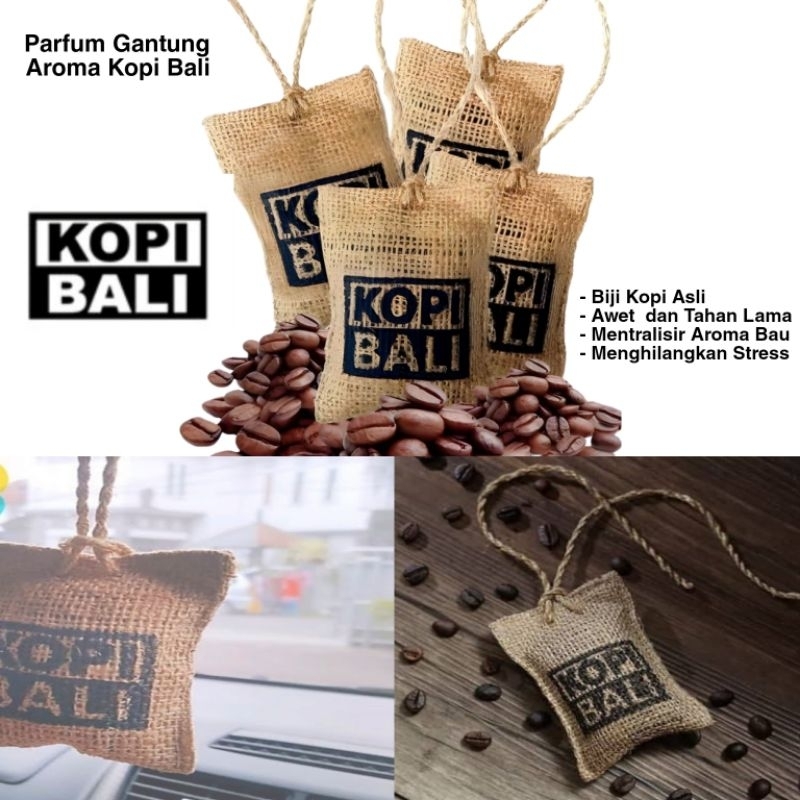 Parfum Ruangan Aroma Coffe Bali / Pengharum Pewangi Gantungan Mobil Biji Kopi Bali