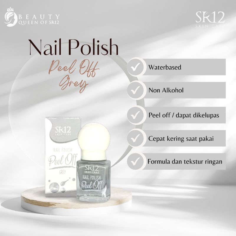 Nail Polish Peel Off Kutek Halal Untuk Sholat Kutek Gel kutex Cat Kuku Warna Grey Cat Kuku Halal Bis
