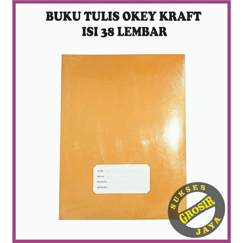 

[PAK] BUKU TULIS ISI 38, 58, 40 LEMBAR SAMPUL COKLAT CRAFT KRAFT OKEY, COVER COKLAT CRAFT KRAFT OKEY FREE BUBBLE WRAP