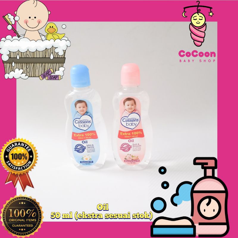 Minyak Bayi Cusson Cussons Baby Oil Chamomile / Almond Rose 50 ml 50ml