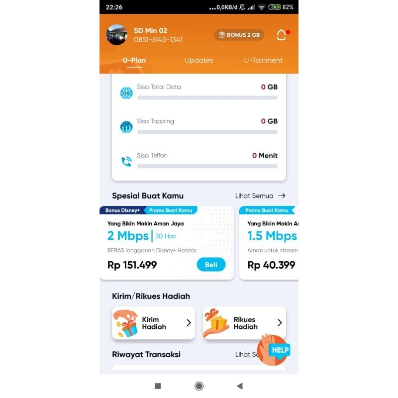 Perdana By'U Ada Paket 2mbps