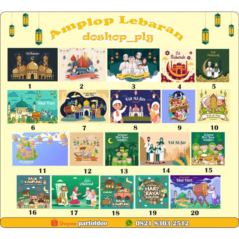 

amplop THR 2023 desain random murah