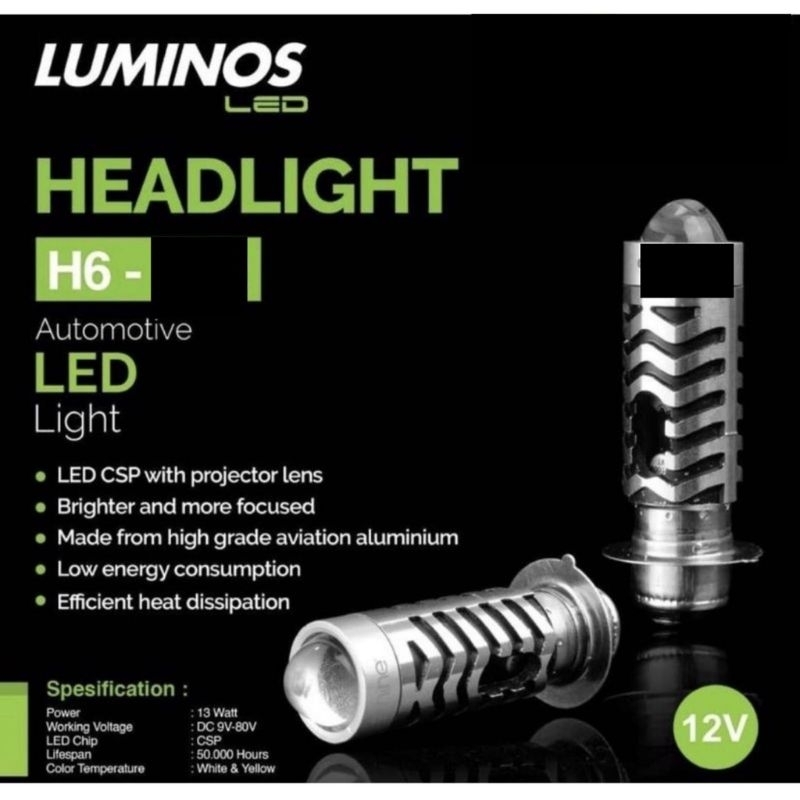 lampu depan led laser luminos HG 2 HIGH low 2 warna putih kuning  senja biru