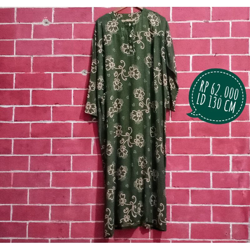 DASTER MUSLIM BATIK HIJAU BOTOL