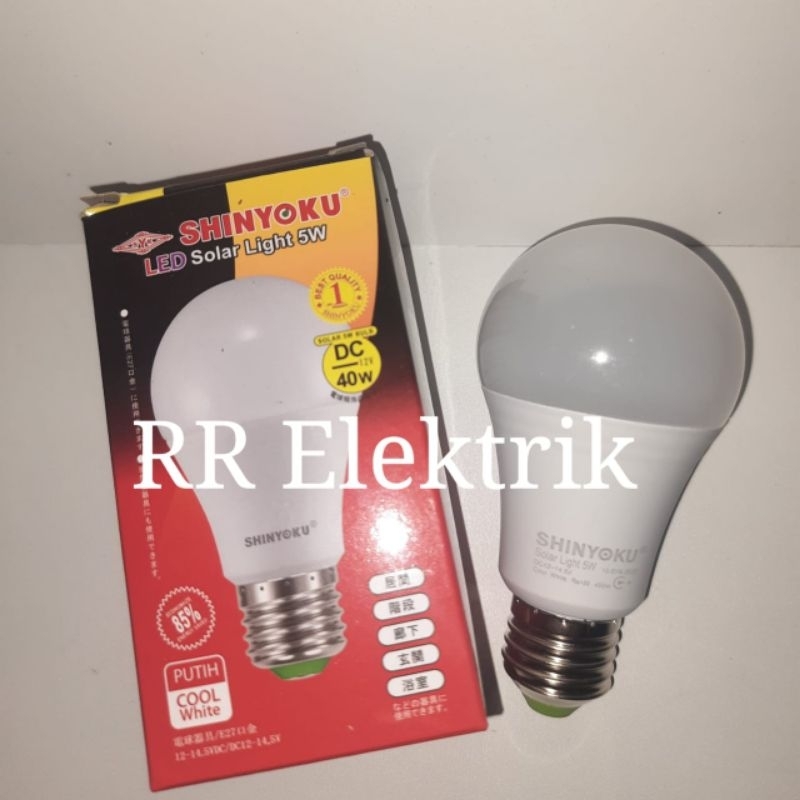 Bohlam Lampu Led Shinyoku DC 12V 5W Solar Light 5 Watt