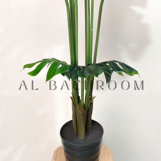 POHON ARTIFICIAL DAUN MONSTERA MY 130CM RB6053 PLASTIK DEKORASI RUMAH POHON PALSU DAUN PLASTIK HOME DECOR