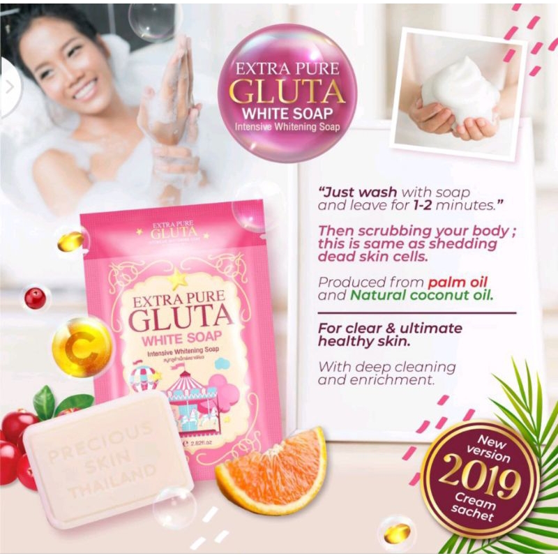 Precious Skin Thailand Extra Pure Gluta Whitening Body &amp; Face Soap / Sabun