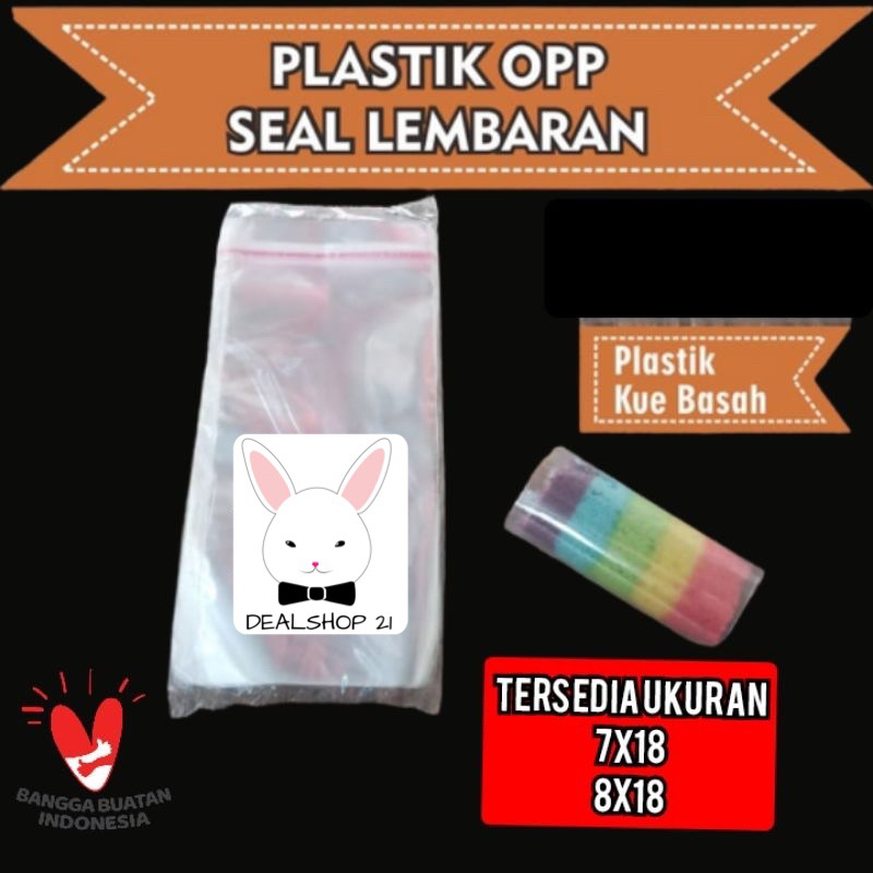 Plastik OPP Kue Basah 8x18 Cm | Plastik Lembaran | OPP Lembaran Seal One Sheet Isi 100 Lembar