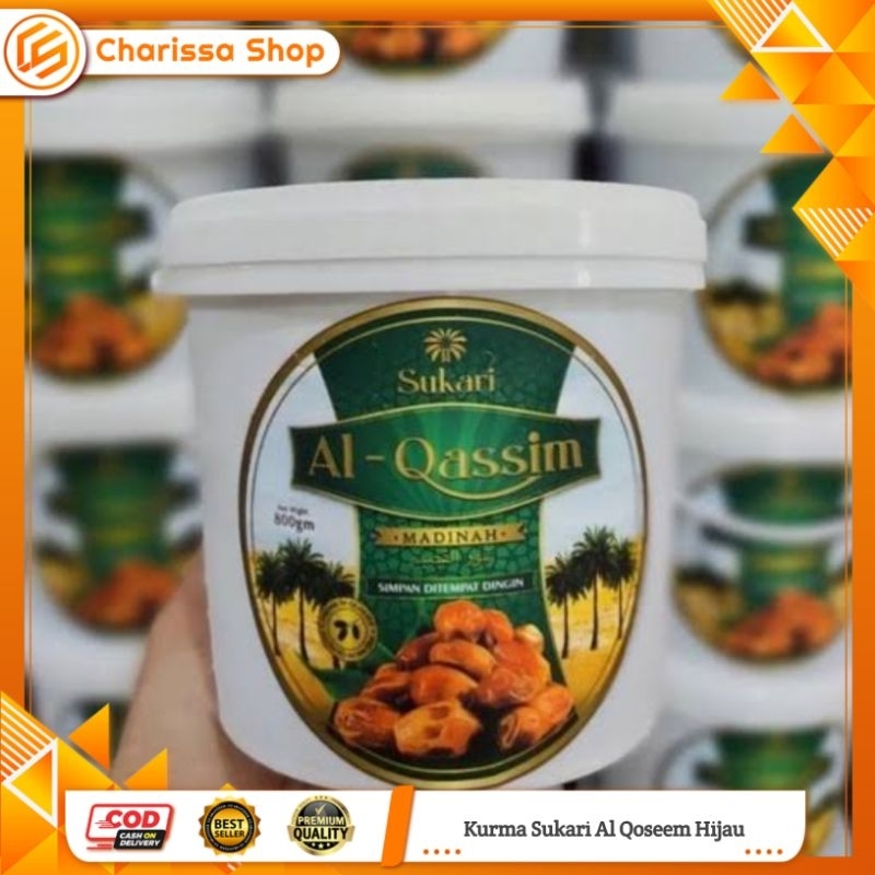 Kurma Sukari Al Qassim Hijau 800gr / Kurma Ember Hijau Premium