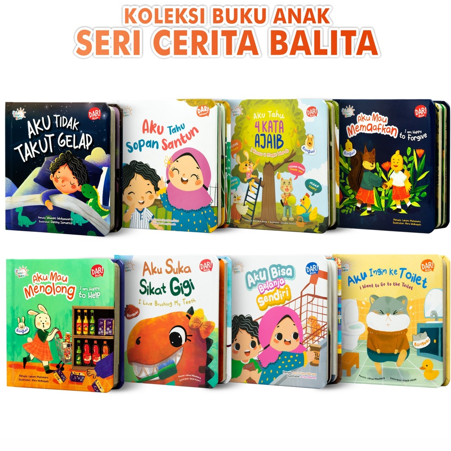Buku Anak Boardbook Halo Balita Seri SCB : Tidak Takut Gelap / Tahu Sopan Santun / Tahu 4 Kata Ajaib