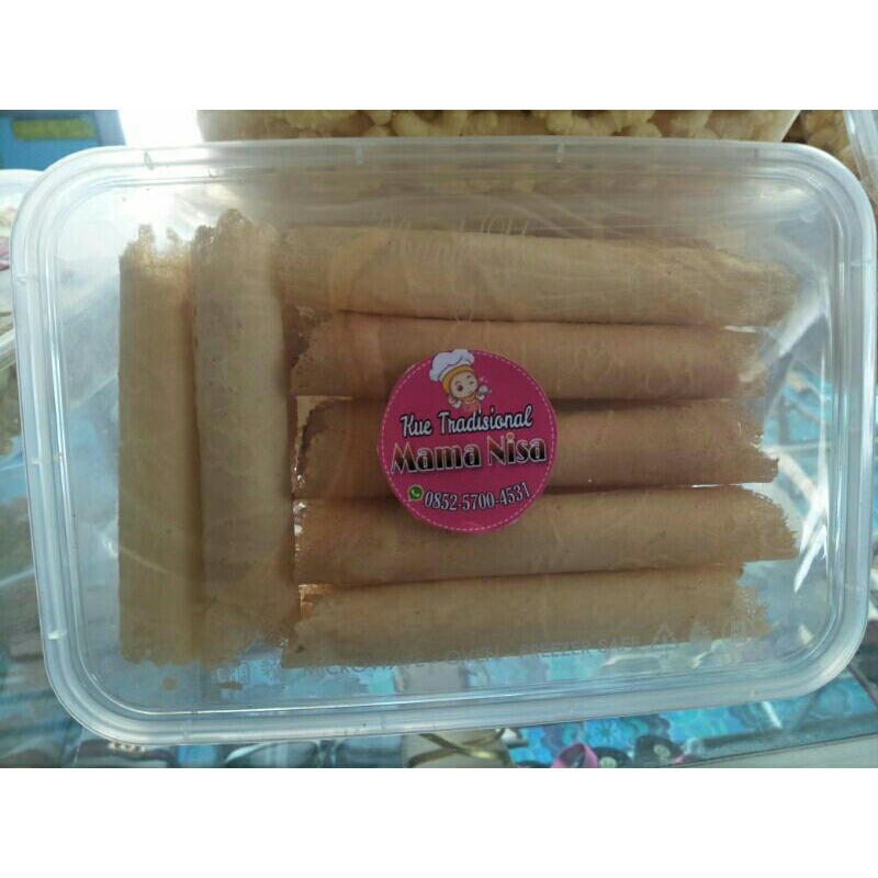 

kue semprong/kue rokok box mini
