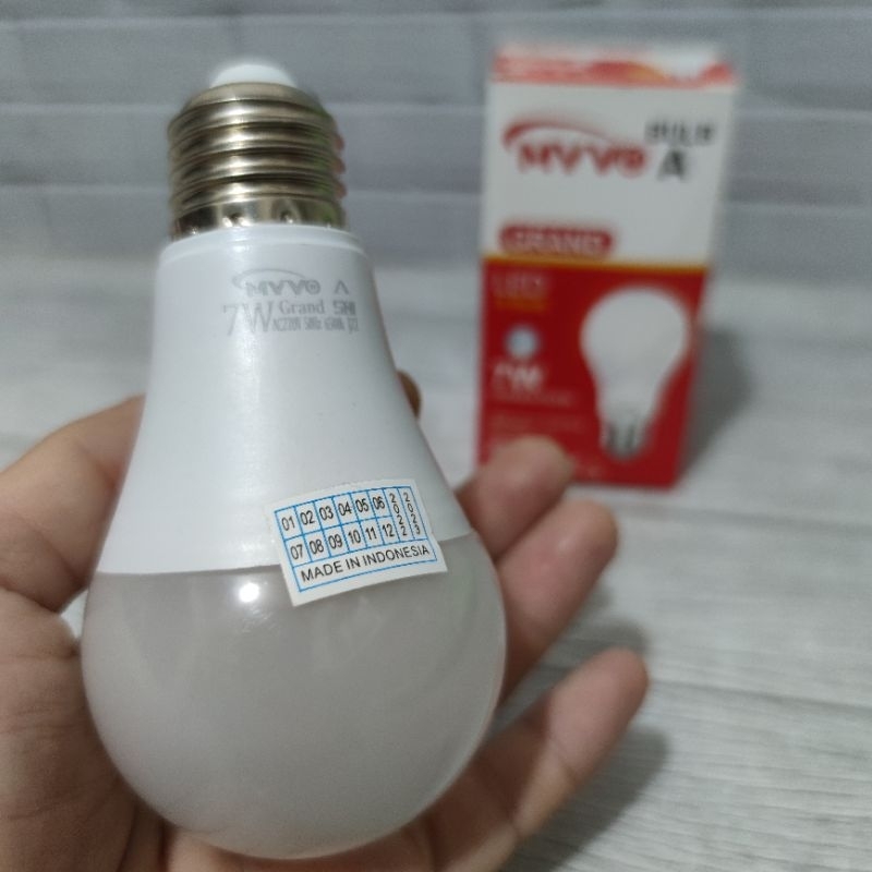 MYVO GRAND LAMPU LED A BULB 7W 7 WATT BOHLAM GARANSI 2 TAHUN