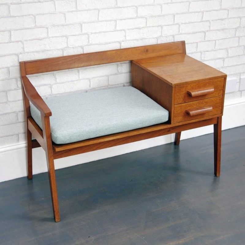 Bangku sofa nakas laci kayu jati