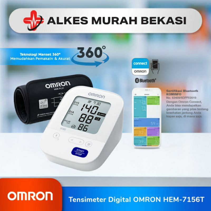 Omron Tensi Digital HEM-7156T+Bluetooth/Tensi darah digital/Omron