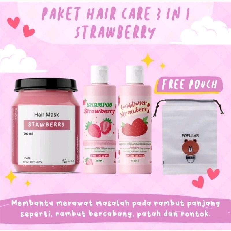 PAKET HAIR CARE 3 IN 1 [BPOM] + FREE POUCH