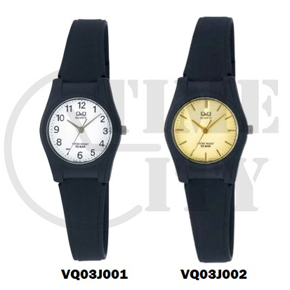 Q&amp;Q Original Jam Tangan Remaja VQ03 &amp; VQ87 Series - Karet- Hitam