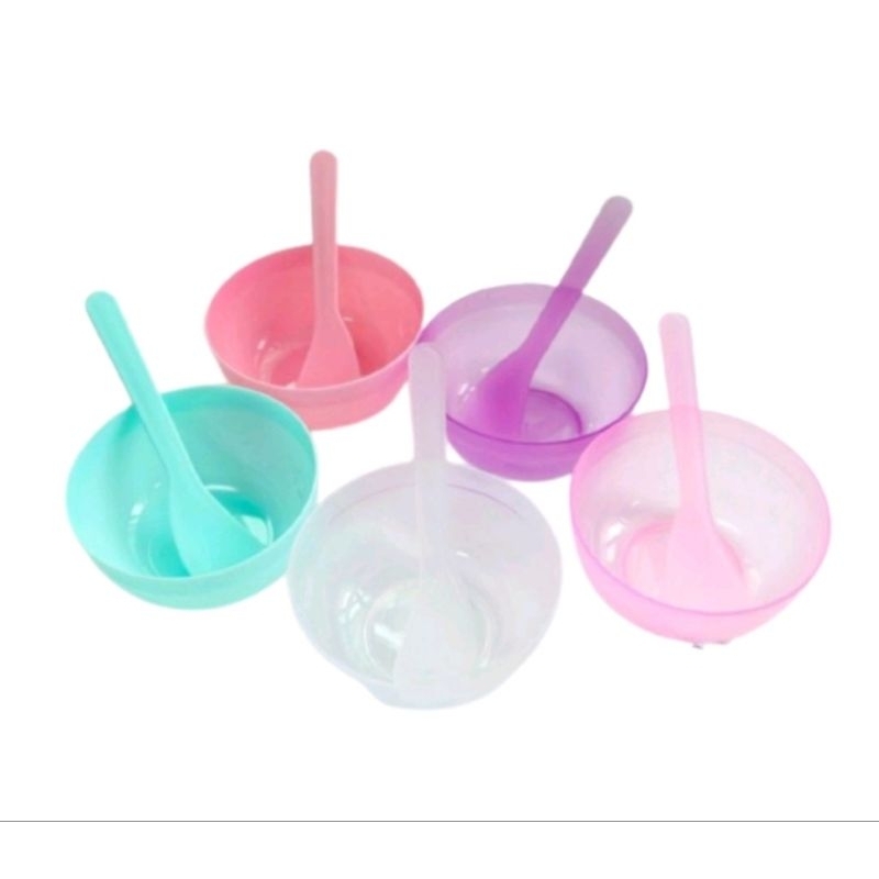 MANGKUK MASKER SET 4in1 / MANGKOK LENGKAP KUAS SPATULA SET