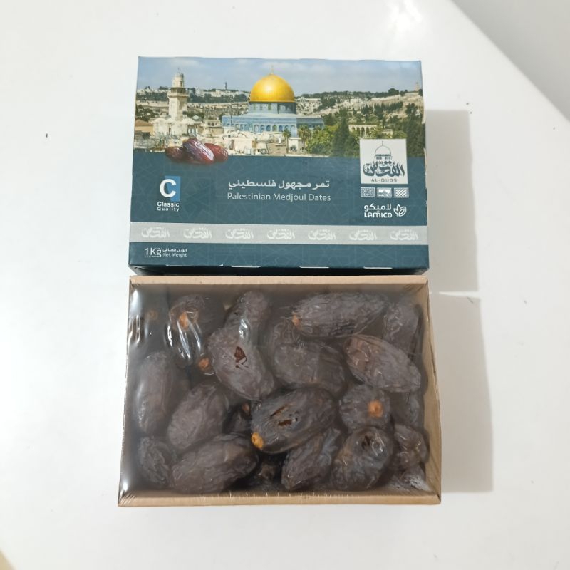 Kurma Medjool Mesjol Palestine Al Quds Lamico Ukuran Jumbo 1 Kg