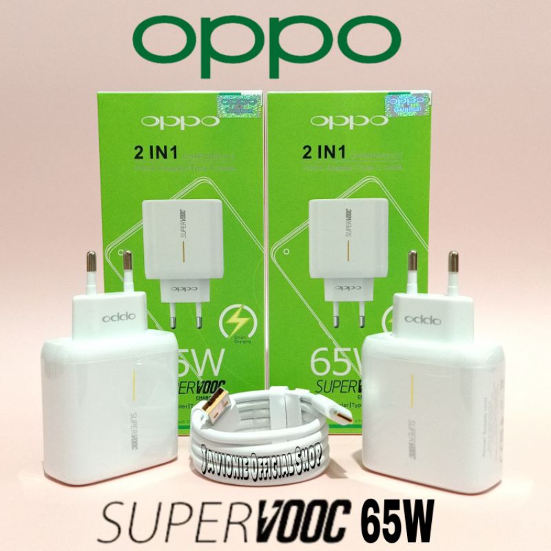 Charger Casan Cas OPPO A57 A74 A76 A77s A78 A95 A96 4G 5G 2022 Original Super VOOC 33W 65W TYPE C Flash Charge