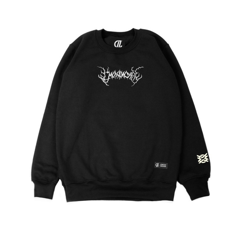 Sweater Crewneck Pria Distro Original Brand Amneesia Logo Bordir High Quality Premium