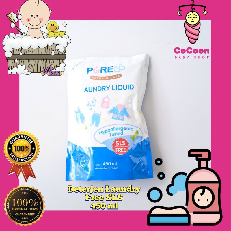Sabun Deterjen Baju Bayi Pure Baby Purebaby Laundry Liquid 450 ml