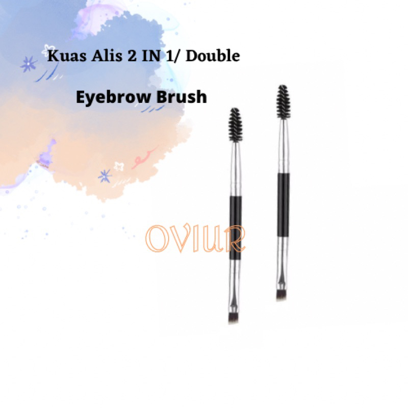 1 pcs kuas / kuas eyebrow 2 in 1