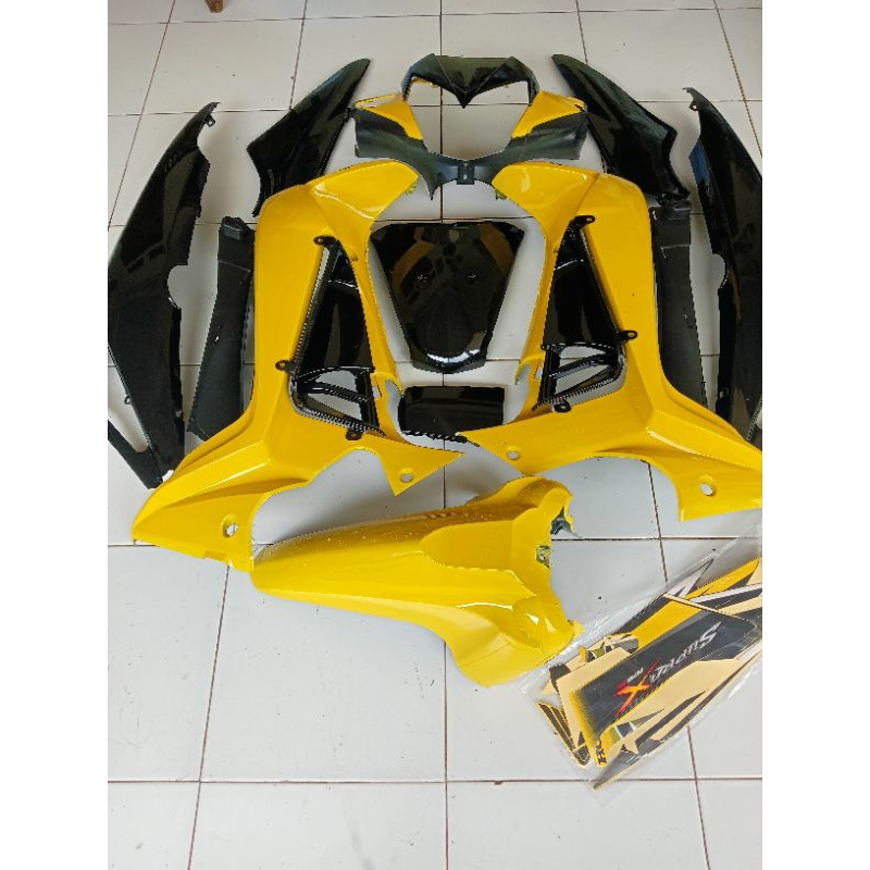 Full body halus Honda Supra x 125 new Batman kuning