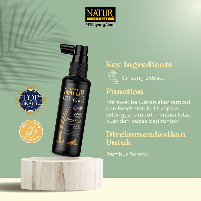 NATUR Hair Tonic Gingseng 90 ml - Hairtonik Rambut Rontok
