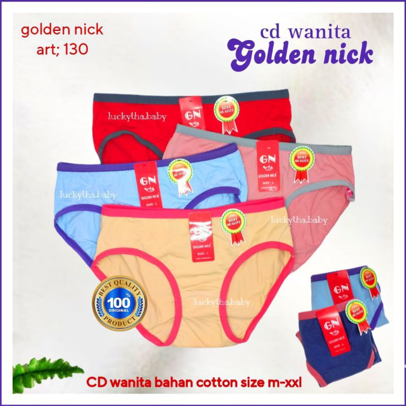 grosir [12pcs] CD golden Nick 130 MIDI / celana dalam wanita remaja gn 130 / CD perempuan remaja golden Nick 130