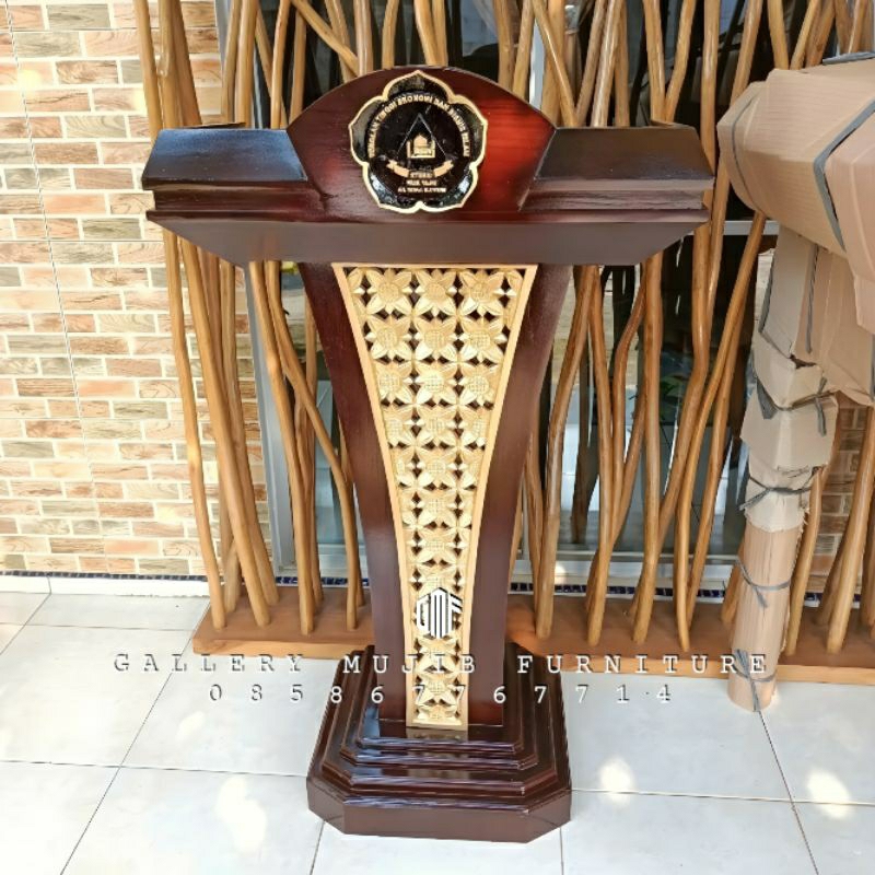 PODIUM MIMBAR PIDATO PODIUM PIDATO MINIMALIS MURAH KAYU JATI