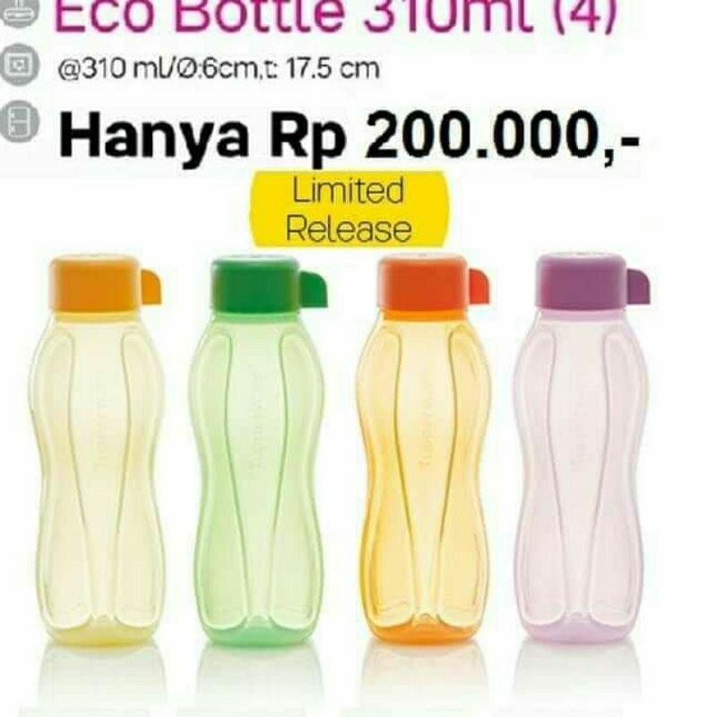 Eco 310ml ulir botol tupperware