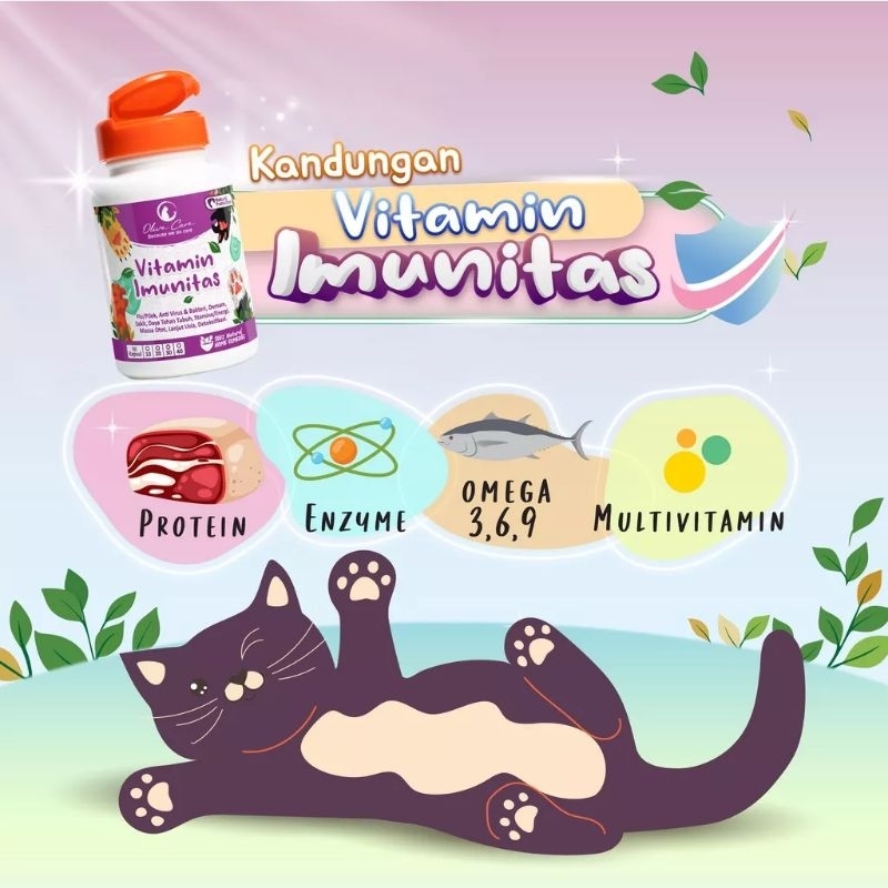 OLIVE CARE VITAMIN KUCING IMUNITAS 10 KAPSUL