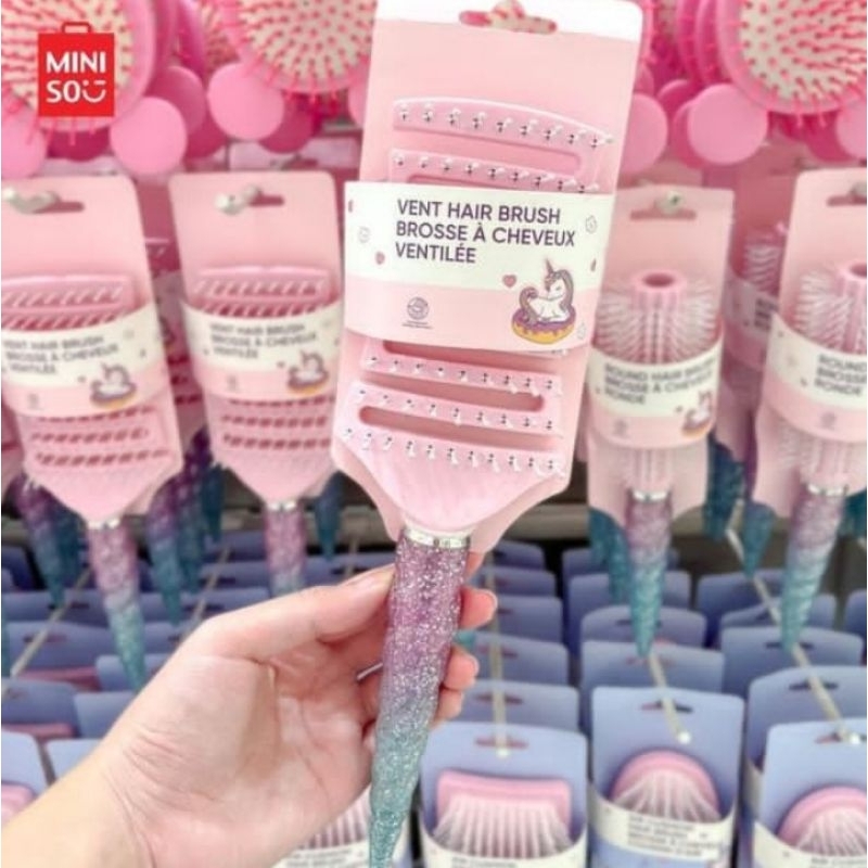 MINISO UNICORN DREAM COLORFUL VENTED HAIR BRUSH / SISIR