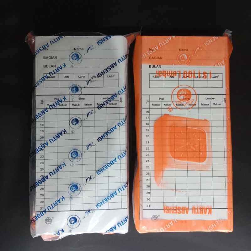 

Kartu Absen Apel Jeruk isi 100 lembar