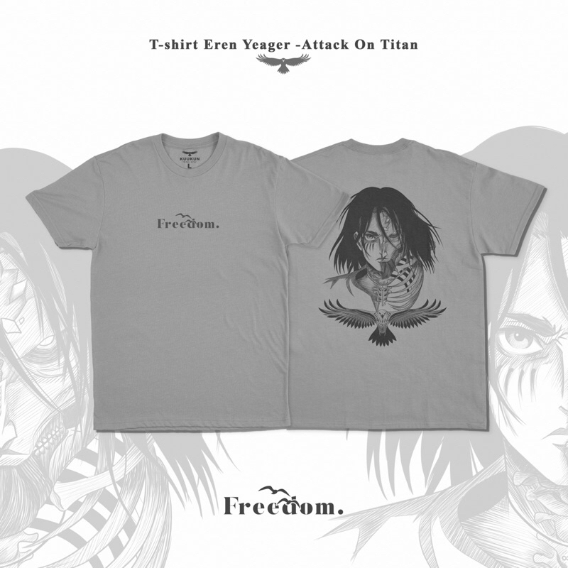 Kuukun | T-shirt Eren Yeager -Freedom
