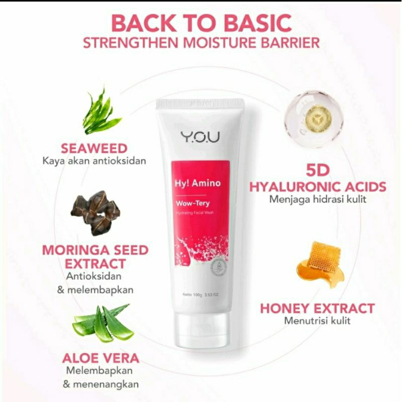 YOU Hy! Amino Facial Wash Series Ac-Ttack|Wow-Tery|Glo-Win|Oil-Contrl|Bye-byeteria- Face Wash