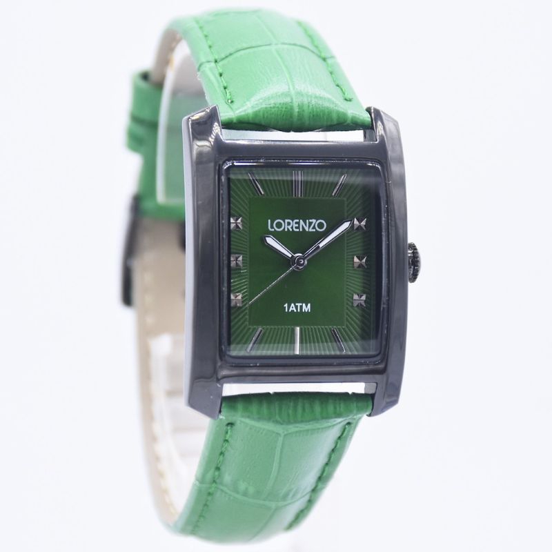 JAM TANGAN WANITA LORENZO 1059 TALI KULIT ANALOG ORIGINAL